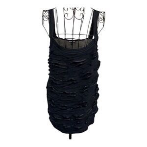 Express  ruffled tank, black, size S